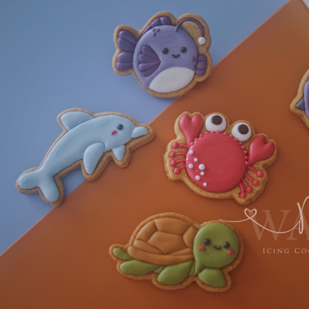 [Vídeo Curso] Professor Wang Xiaomiu Estilo Coreano Macio Bonito Peixe Profundo Procurando Nemo Molde de Biscoito de Con