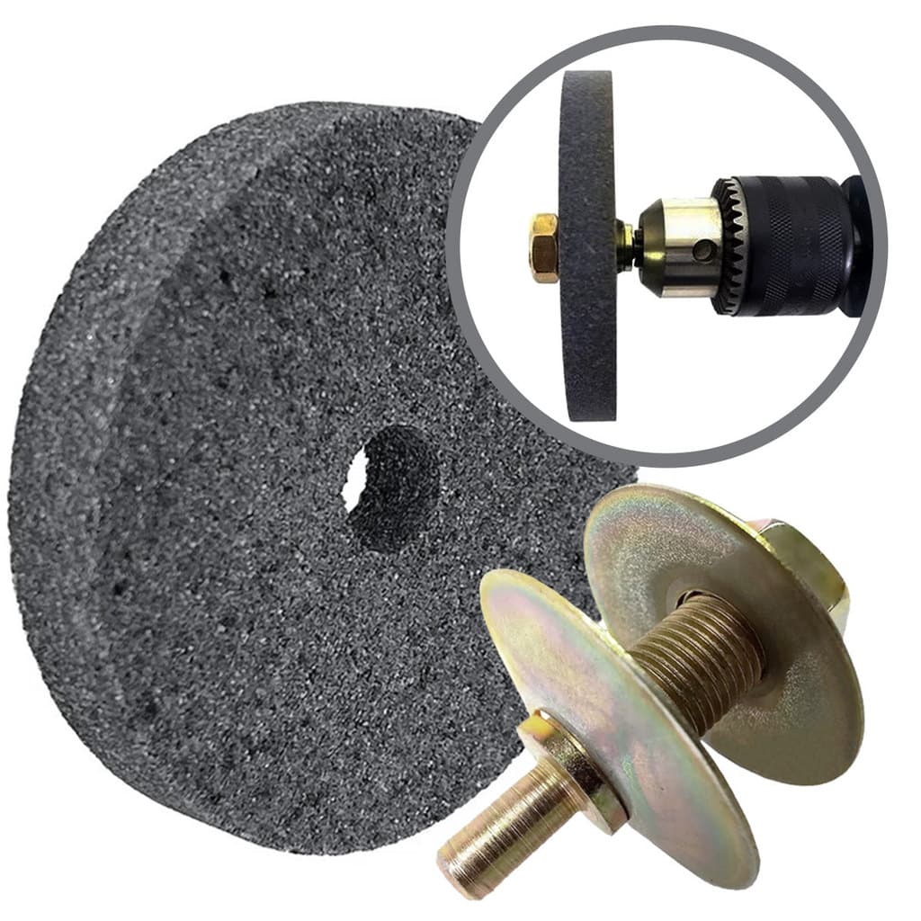 Disco Rebolo para Furadeira Esmeril 3 Pol 1/2 Pol. Grão120 com Adaptador para Furadeira Eda Profissional