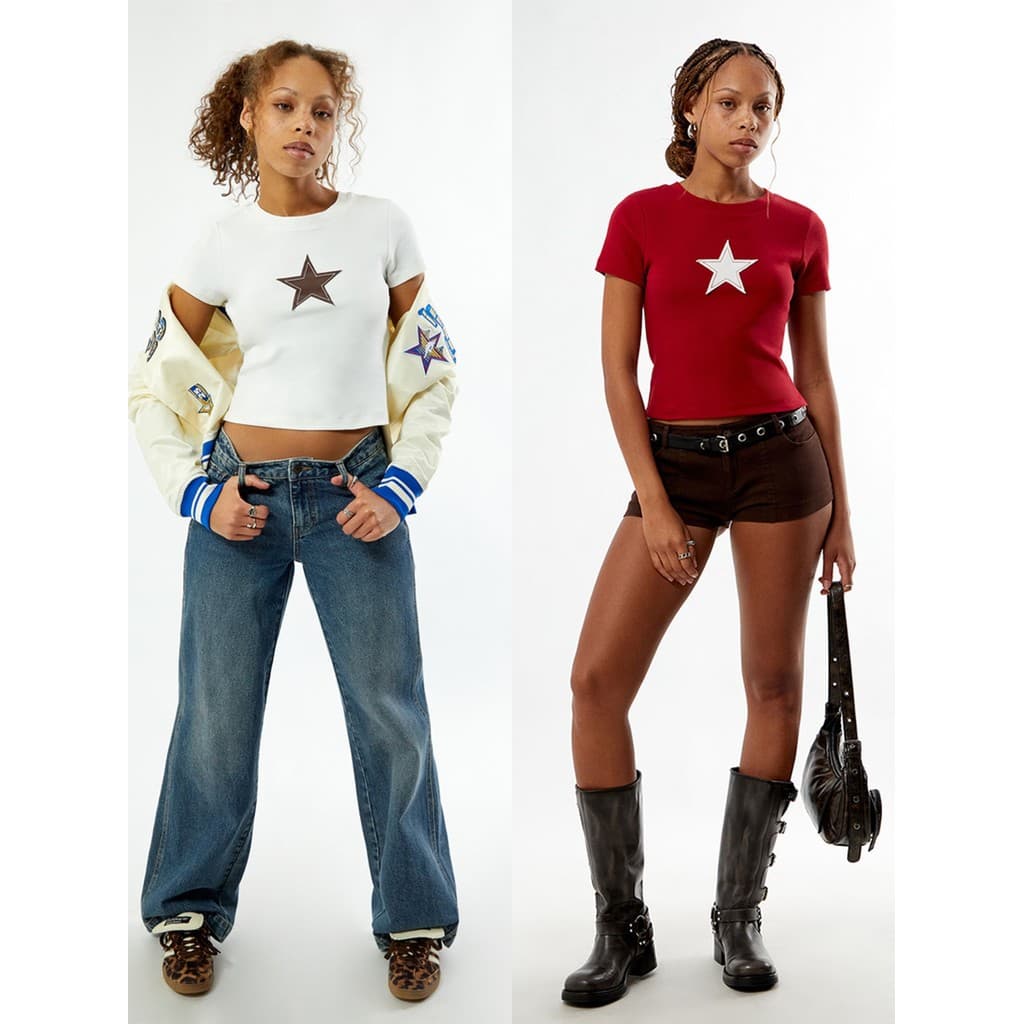 Mega Pac * xs-xxl Hot Girl Style Patch Bowknot 100% Algodão Genuíno Ombro Slim-fit Camiseta Curta Pai-Filho Desgaste Mul