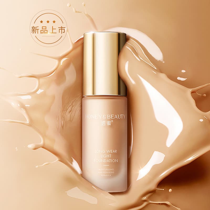Mel translúcido leve maquiagem base líquida de longa duração hidratante corretivo creme hidratante maquiagem Nude bb cre