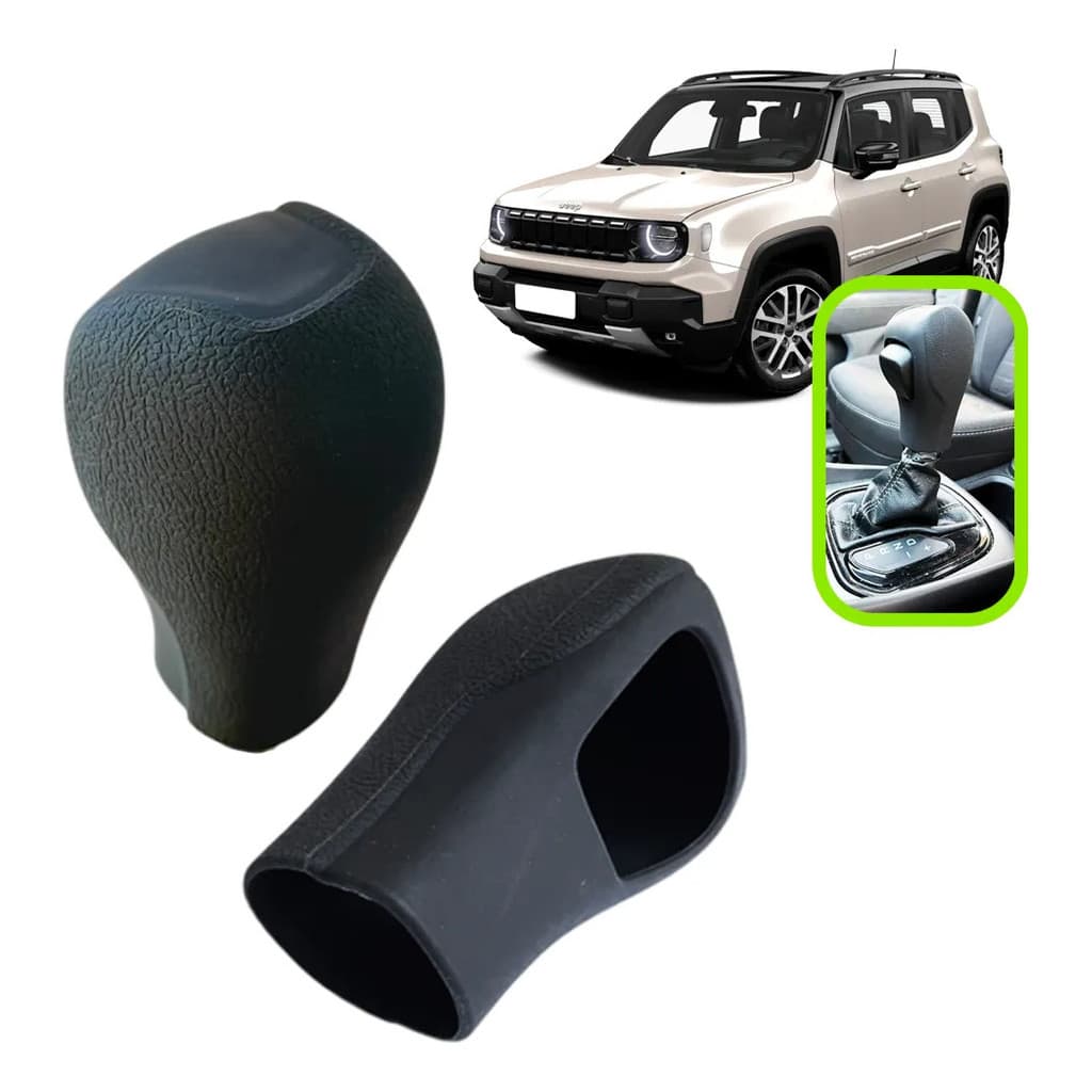 Capa Proteção Silicone Manopla Alavanca Câmbio Automático Renegade 2016 A 2026