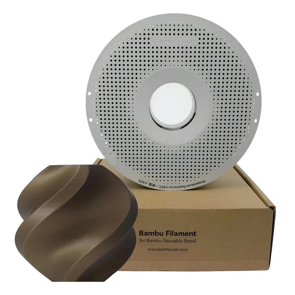 Filamento 1,75mm PLA Básico, 1kg, Bronze, para Impressora 3D, Com Carretel Reutilizável, BAMBU LAB
