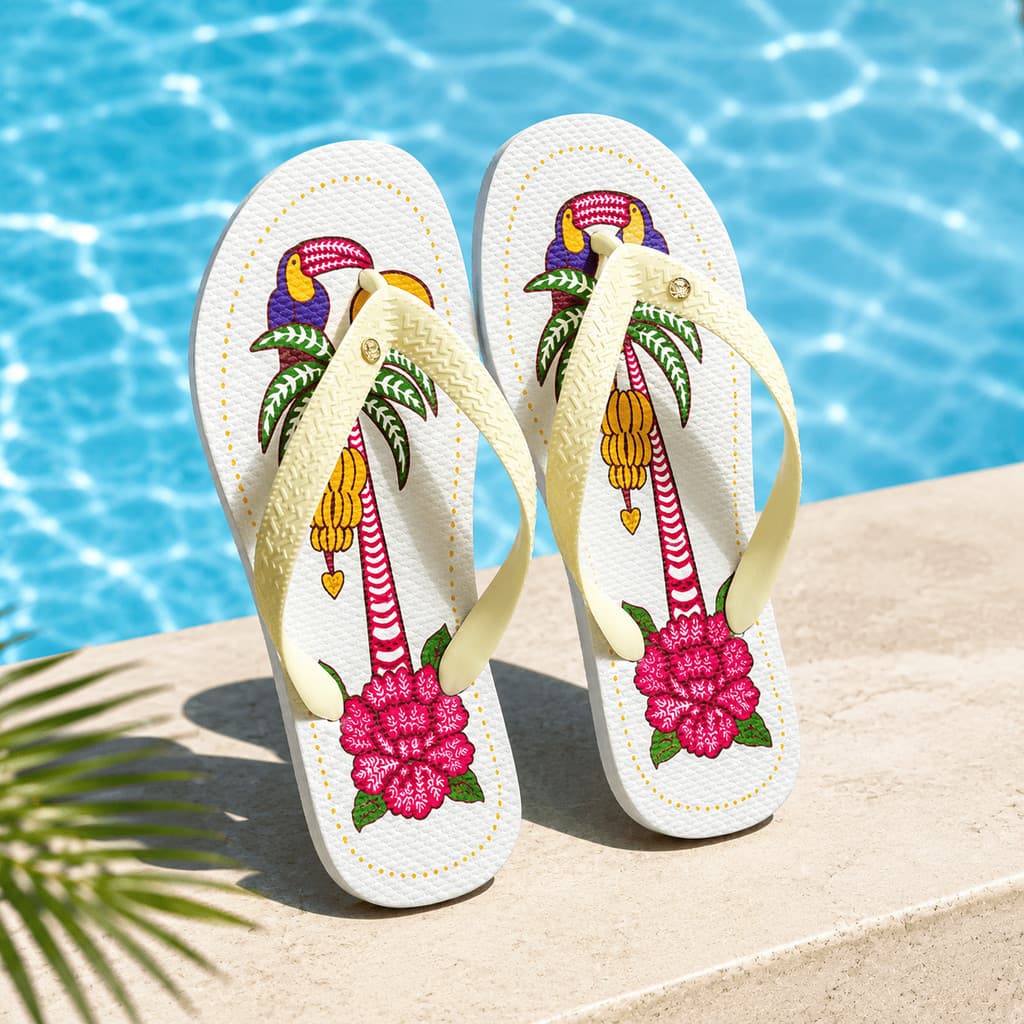 Chinelo Feminino Estampado Moderno Leve Macio e Antiderrapante
