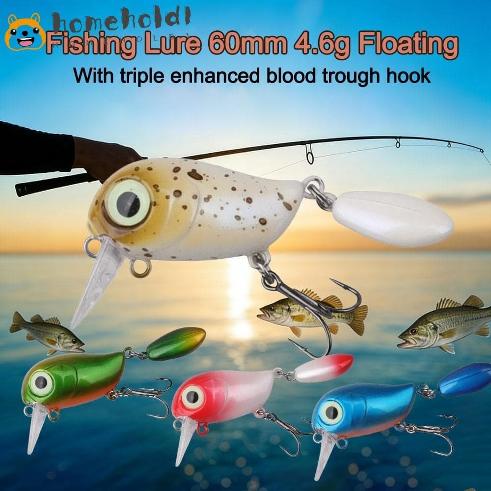 Isca De Pesca HOMEUVOE , Peixinho Artificial De 60 Mm 4.6g , Mini Iscas Brilhantes