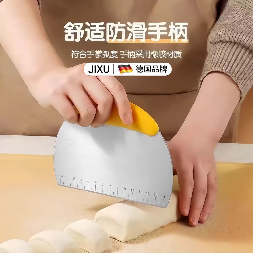 Cortador de macarrão em aço inoxidável, raspador doméstico de qualidade alimentar, raspador de massa, ferramenta especia