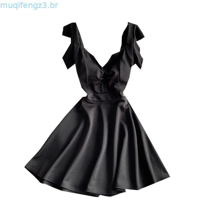 Vestido boneca rodado godê com cinto alça alcinha vermelho