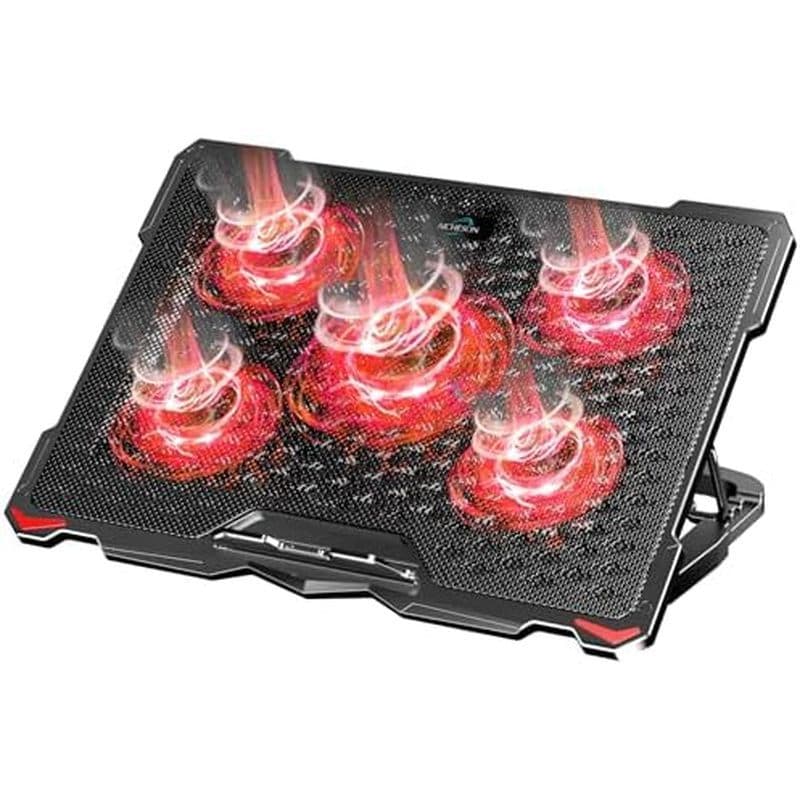 Almofada De Resfriamento Para Laptop AICHESON 5 Ventiladores De Até 17.3 Polegadas Refrigerador Pesado Notebook , Luzes