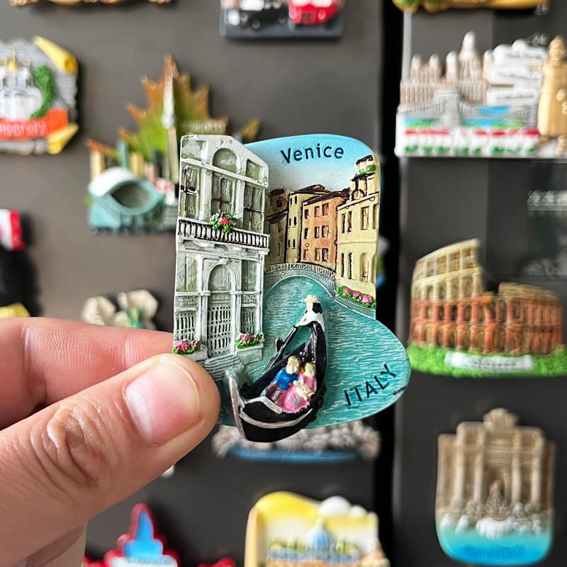 Adesivos de geladeira ao redor do mundo 3D ímãs tridimensionais cidade viagem países europeus lembranças turísticas ades