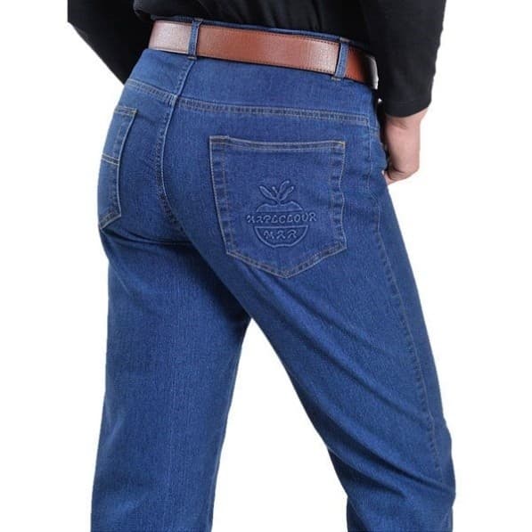 2024 estiramento Jeans masculino cintura alta solto macacão reto reparação automóvel soldador Anti-escaldante seguro de