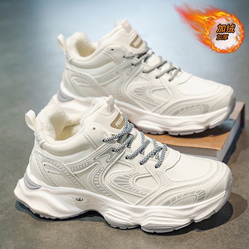 W sapatos masculinos de inverno mais veludo sapatos esportivos de alta qualidade masculinos na moda All-Match sapatos de