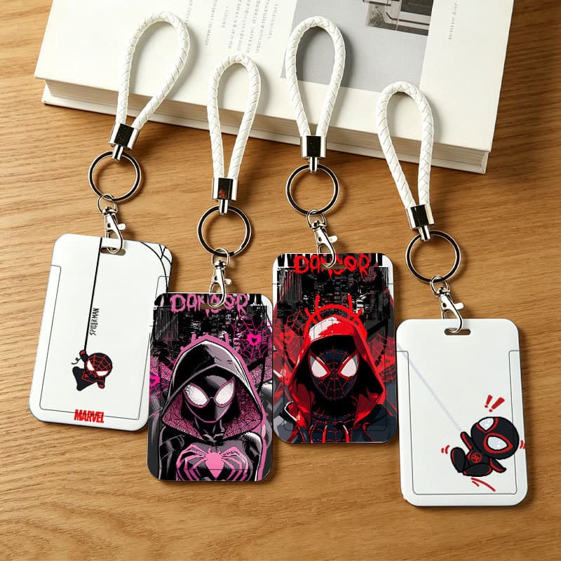 Protetor De Cartão Elegante Do Homem-Aranha Miles Morales , Suporte Fino E Leve Para Cartões De Campus Estudantil , Pass
