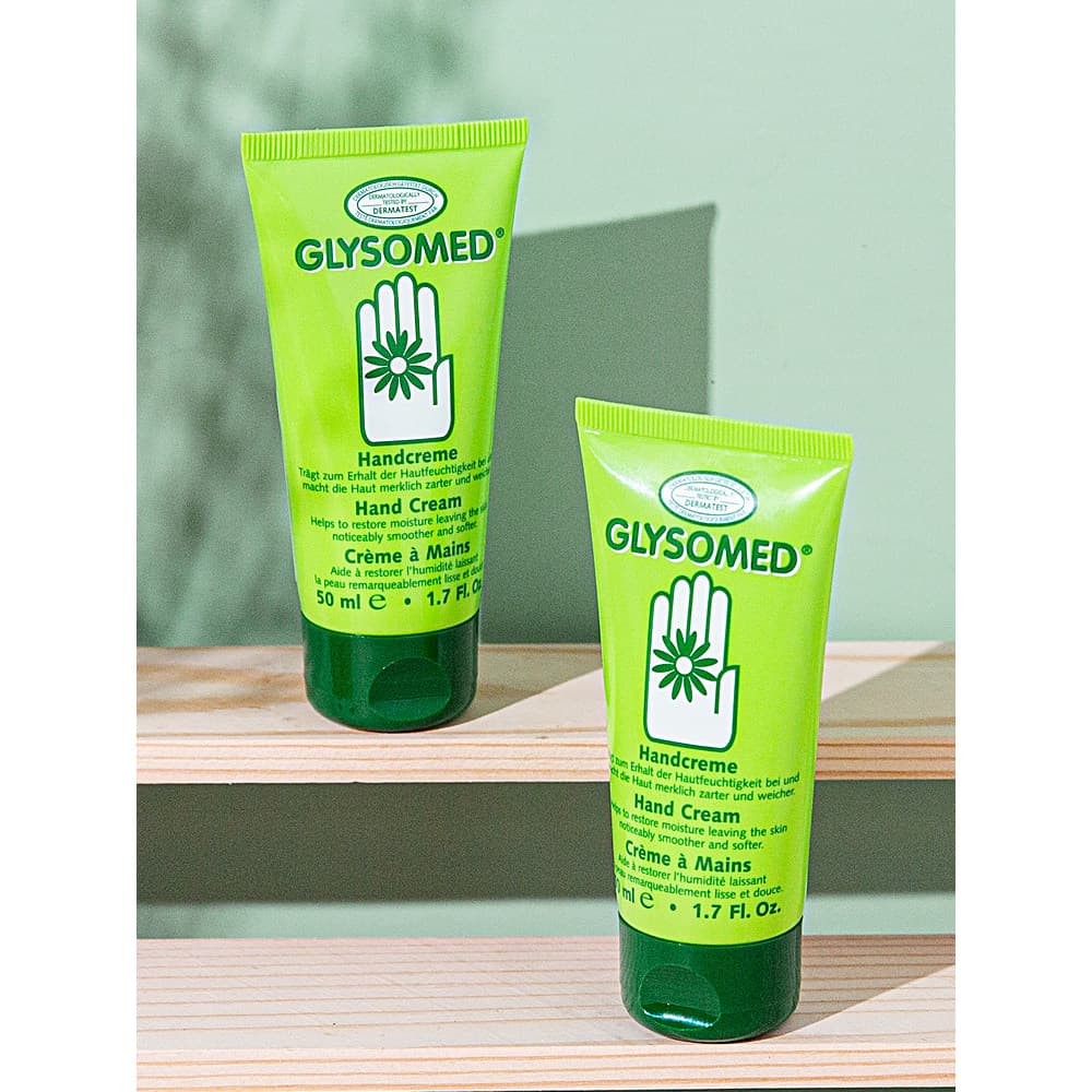 Glysomed glisomed camomila creme para as mãos pequeno tubo verde fresco hidratante não gorduroso outono inverno hidratan