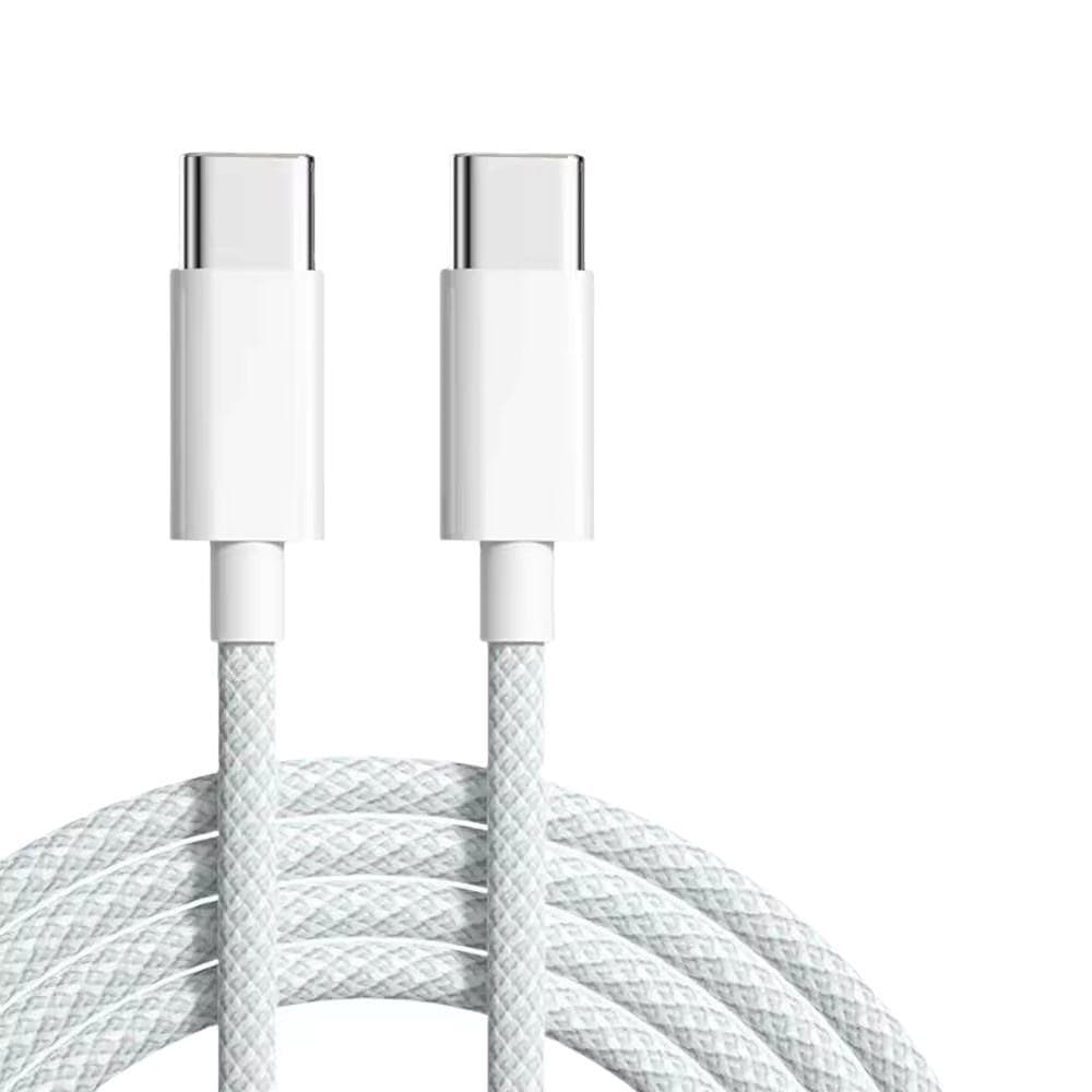 Cabo USB-C Trançado Duravel 1m PD 60W de Carregamento Rapido para IPhone 15 16 17 e Samsung
