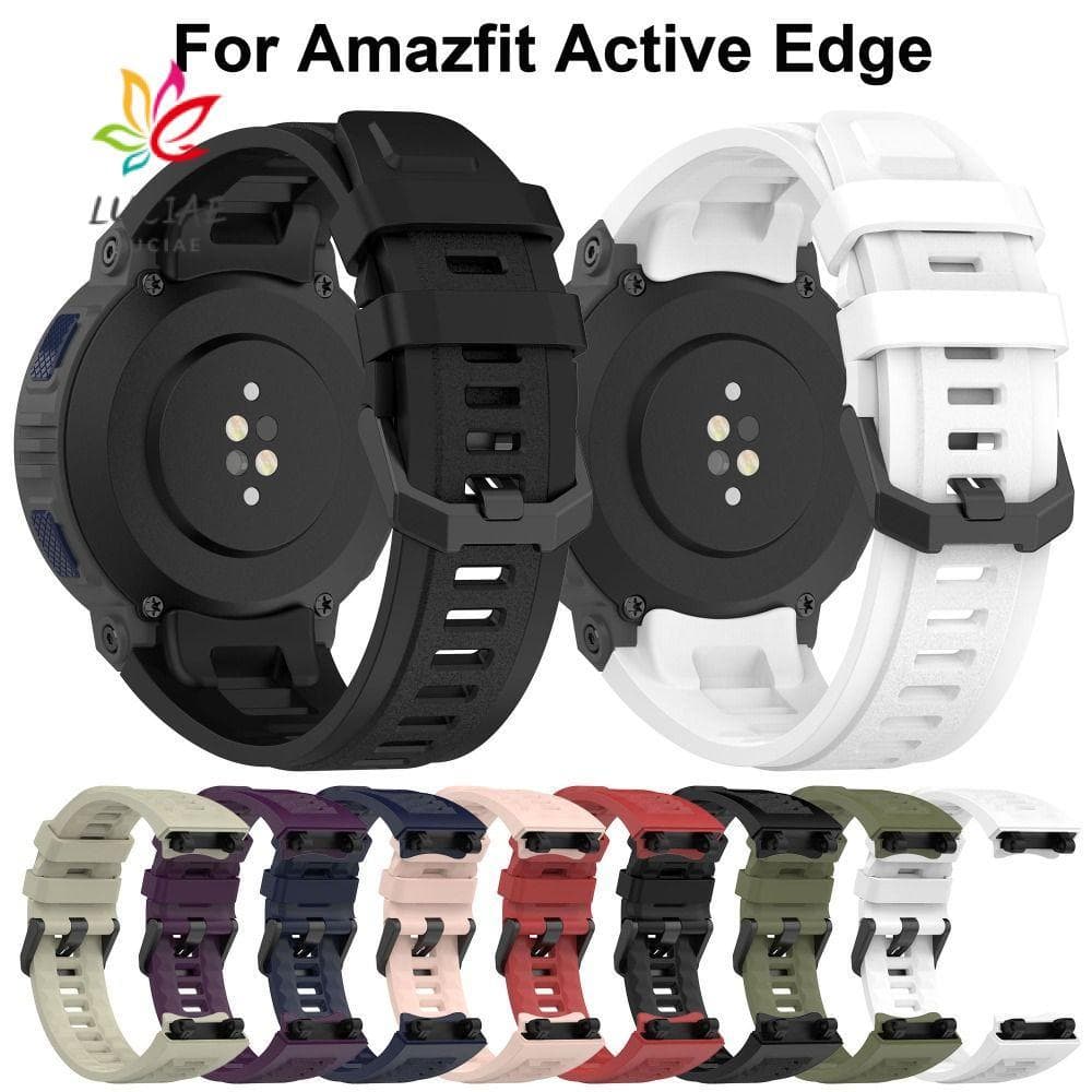 Pulseira De Silicone LUCIAE , Relógio De Acessórios Inteligente Macia De Substituição Para Amazfit Active Edge