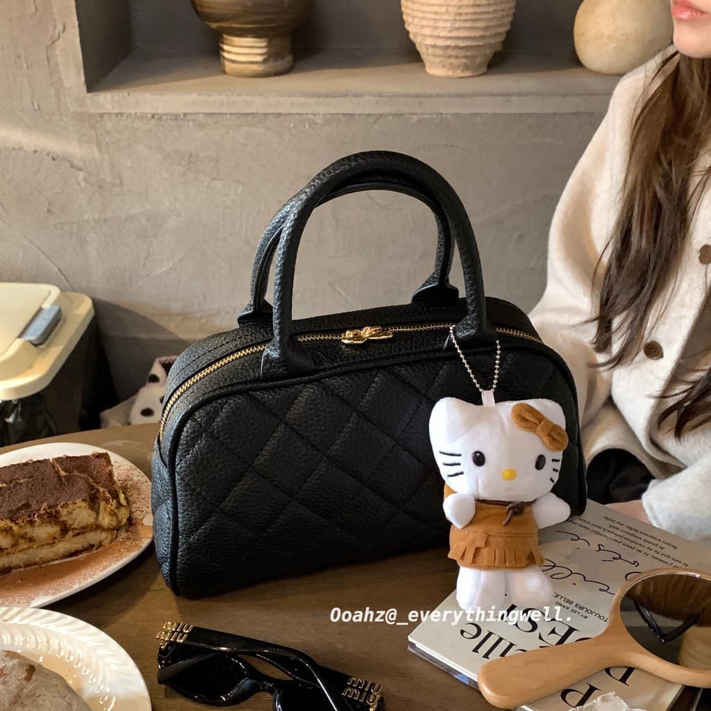 Namoradas fora da rua!Xiaoxiang leite estilo Medieval Caviar saco de boliche nicho estilo Popular bolsa com padrão de di