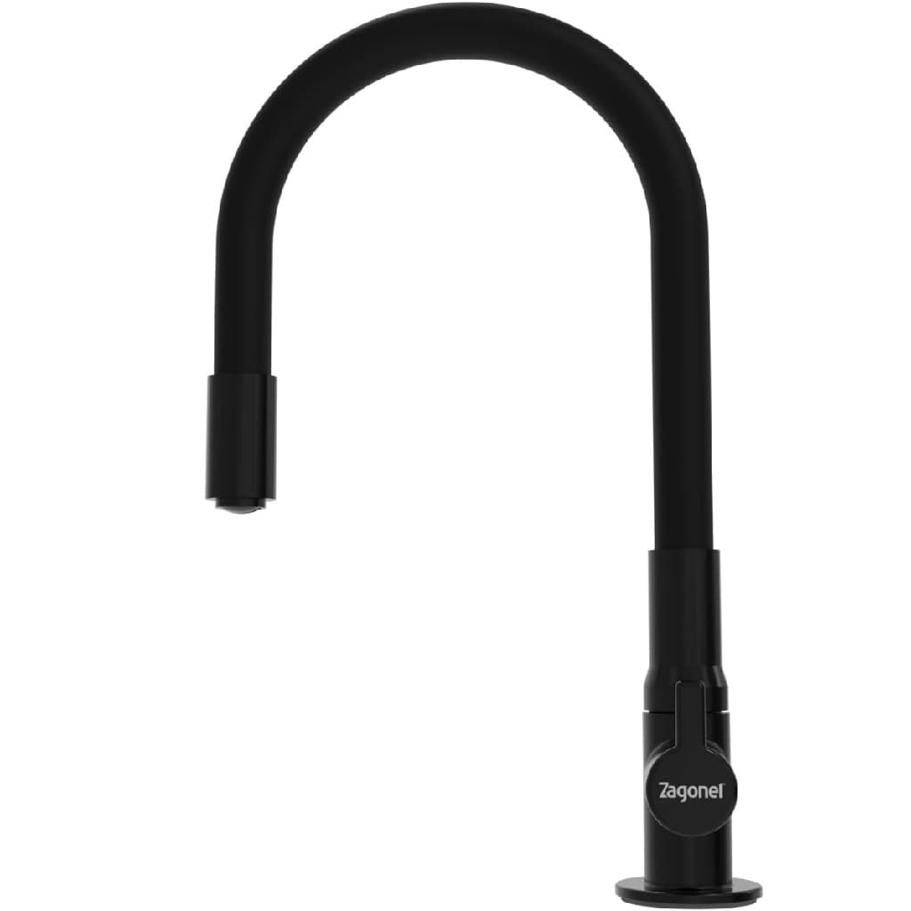 Torneira de Cozinha Para Bancada/Mesa Alta Flexível Motion Preto
