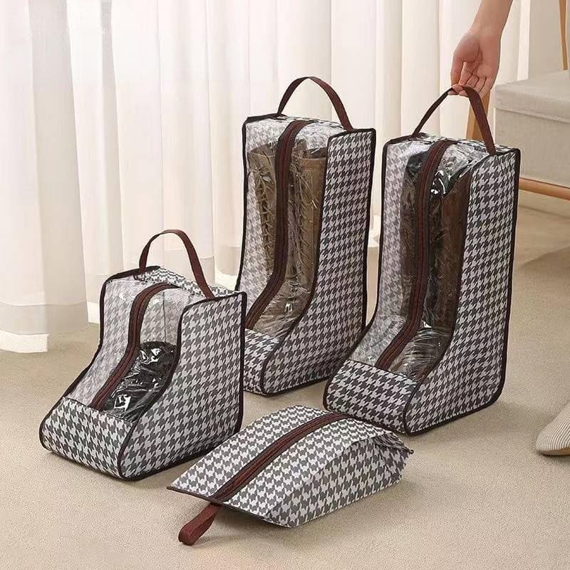 Sacos De Armazenamento De Sapatos Portáteis Organizador Capa Longa Equitação Botas De Chuva À Prova De Poeira Viagem Zíp