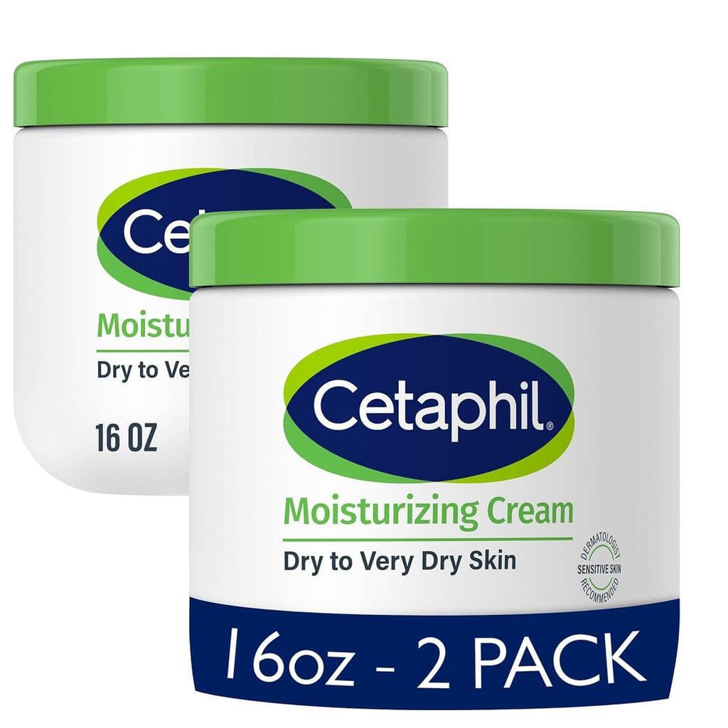 Hidratante Facial e Corporal Cetaphil, Creme Hidratante para Pele Seca a Muito Seca e Sensível, NOVO, 16 oz, Pacote com