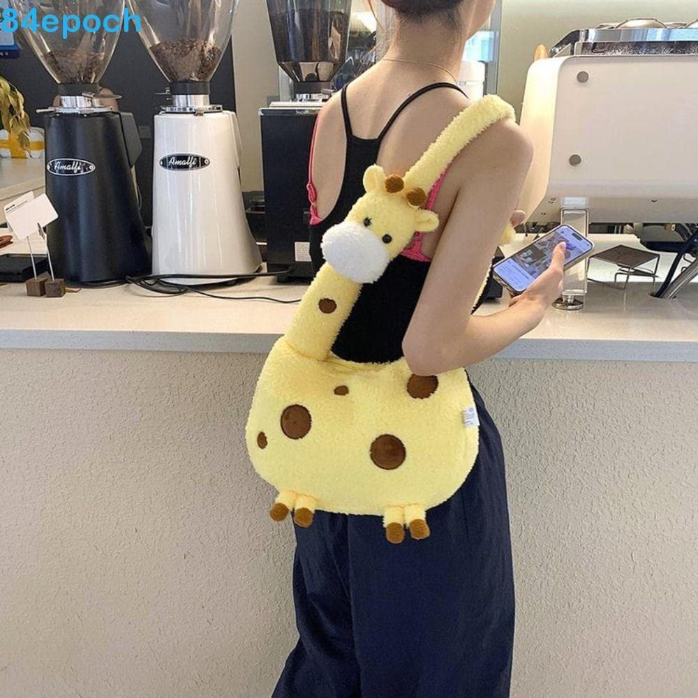 BREPOCH Bolsa De Pelúcia Girafa Fofa , Versão Coreana Ombro De Boneca De Desenho Animado , Adorável