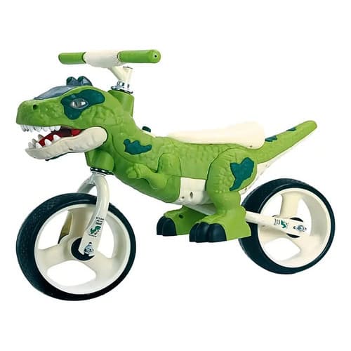 Bicicleta Balance Bike Dino T Rex Aro Cor Verde Infantil Verde