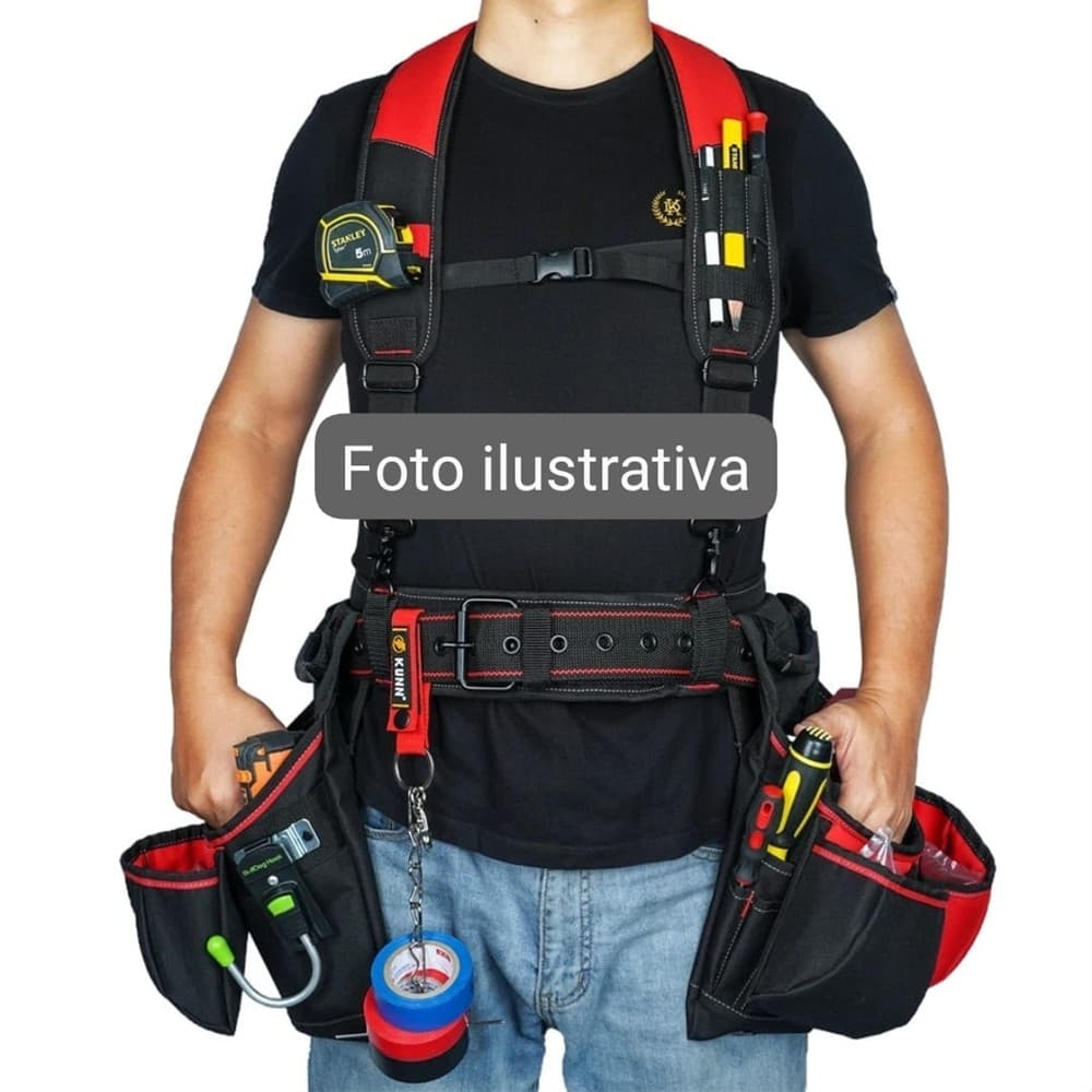 Cinto Bolsa suspensório ferramentas eletricista carpinteiro na cor Laranja