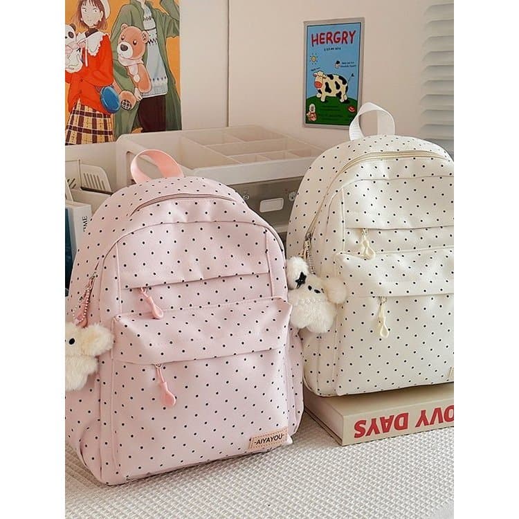 Feminino coração estilo japonês ins estilo All-Match Campus mochila bonito grande capacidade estudante do ensino médio m