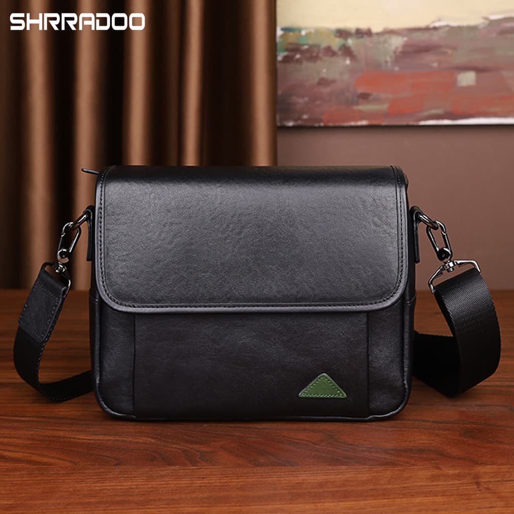 Bolsa mensageiro de ombro de couro genuíno genuíno masculino novo estilo moda simples trabalho Commuter pequena bolsa de