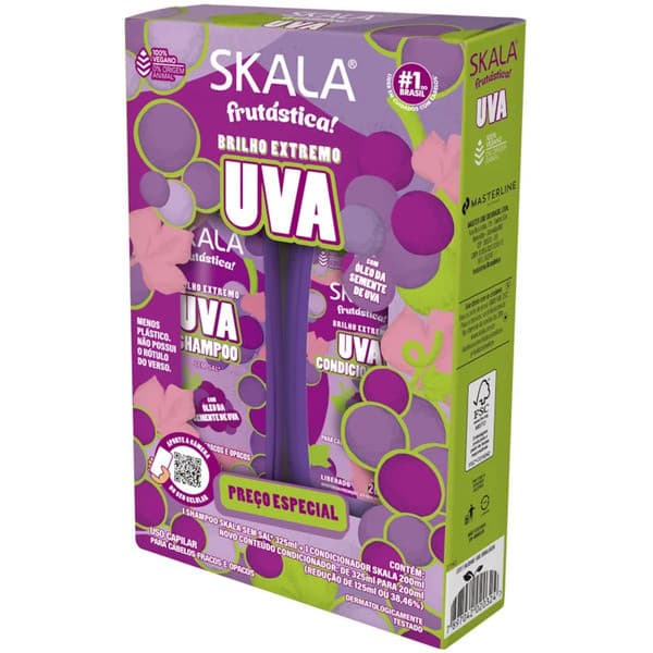 Kit Skala Shampoo Uva 325ml e Condicionador 200ml
