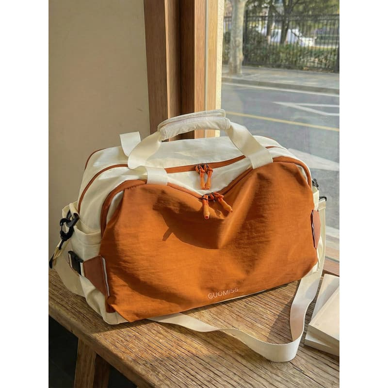 Bolsa de viagem Bolsa de viagem feminina de grande capacidade, portátil, leve, à prova d'água, mochila de curta distânci