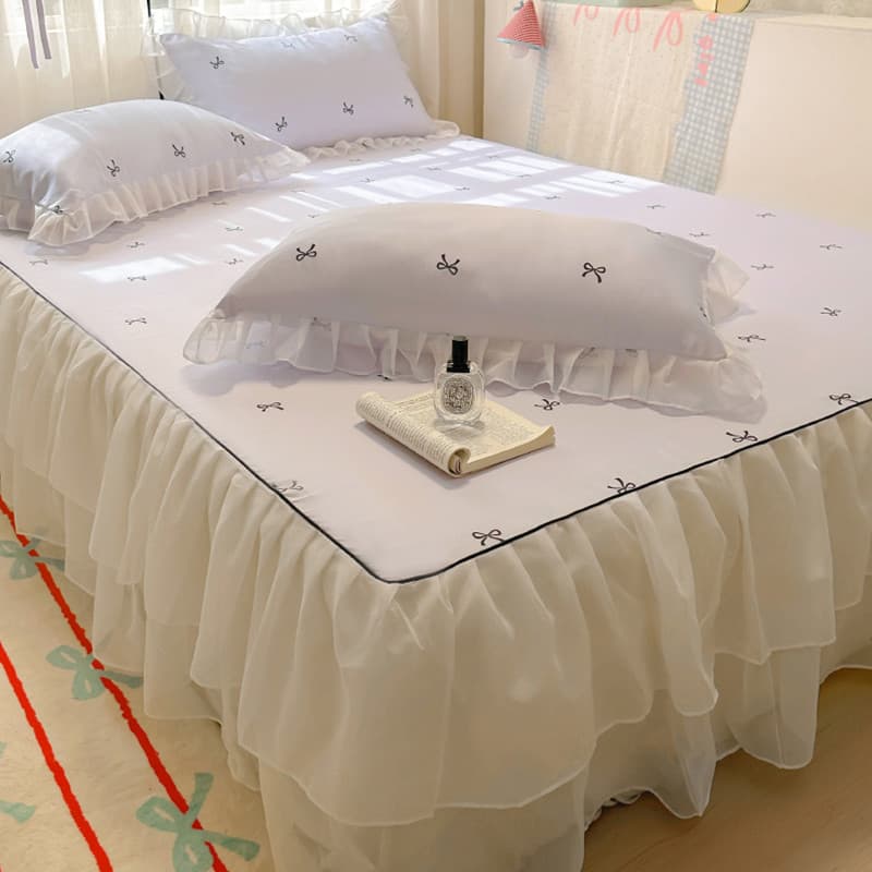 Ins roxo arco cama saia estilo legal esteira de seda gelo verão estilo princesa único ar condicionado tapete macio máqui
