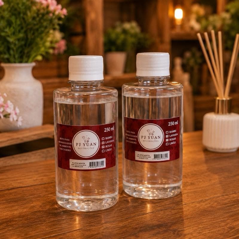 Kit 2 Refil Aromatizador Chá Branco 250ml | Cheirinho para Difusor de Ambiente | Aroma Sofisticado e Duradouro