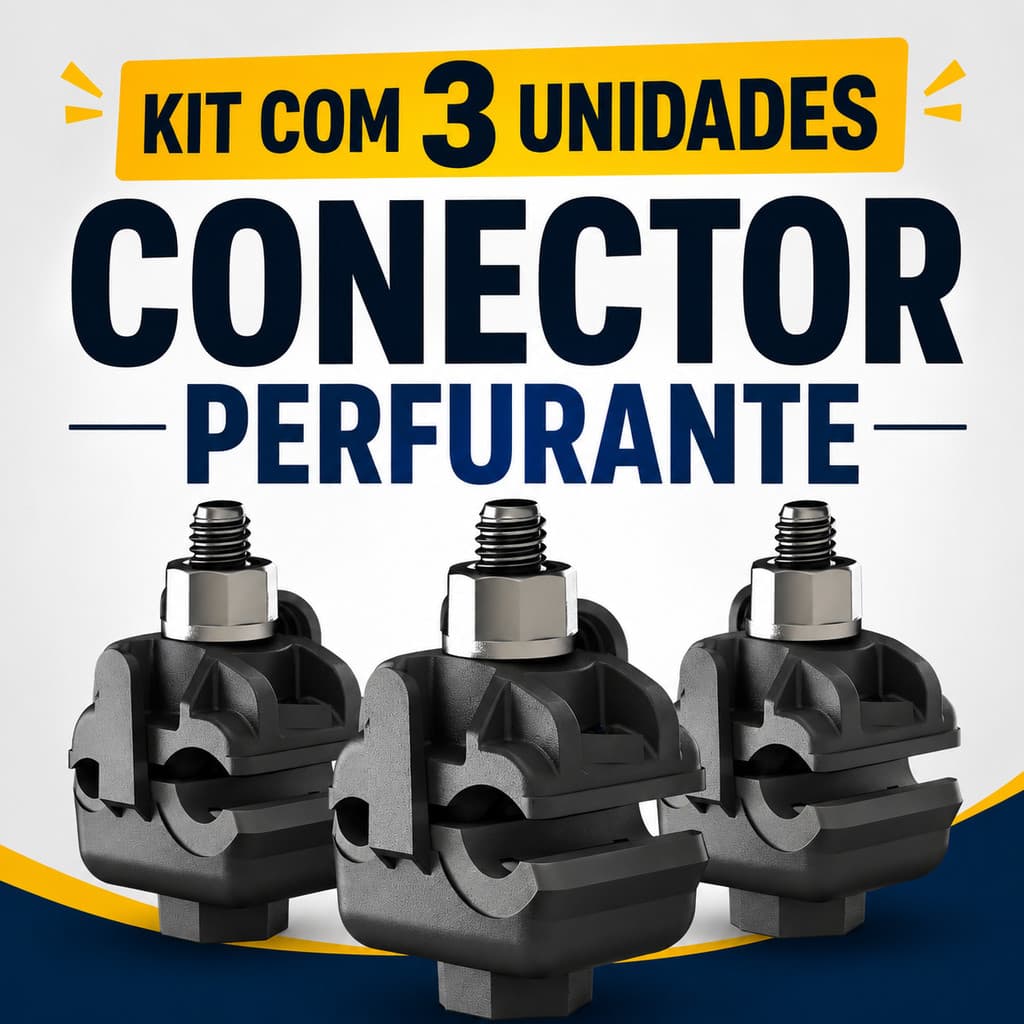 Kit 3 Conector Perfurante Cdp 10-70mm Derivação 1,5-10 morceguinho - vampiro derivar
