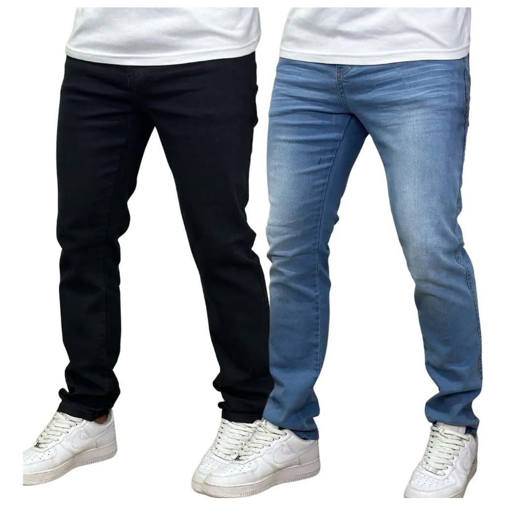 Kit 2 Calça Masculina Slim Tendencia Elastano Premium Casual