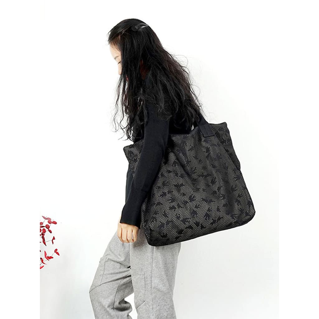 Chengxin feminino Original atmosférico oco pássaro bolsa de ombro simples bolsa de pano moda All-Match bolsa de lona fem