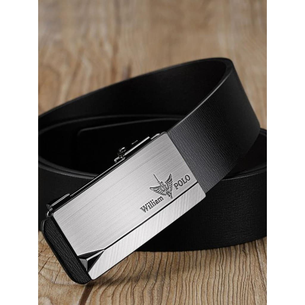 Imperador Paul cinto de couro masculino High-End desdentado fivela automática cinto caixa de presente masculino presente