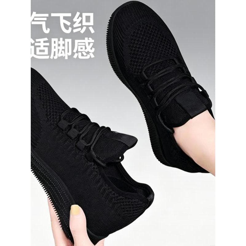 2026 novo estilo sola macia trabalho preto sapatos de trabalho feminino velho pequim pano sapatos de Fitness dança Casua