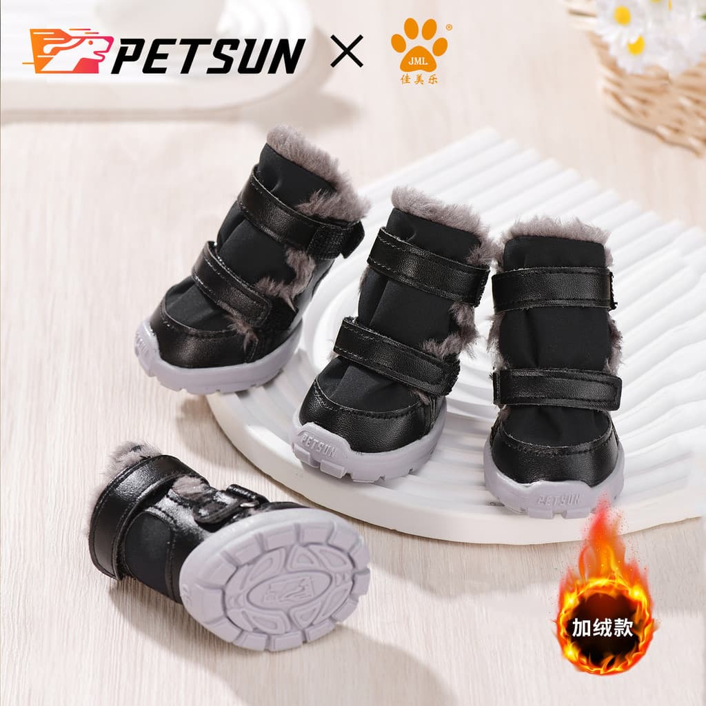 Sapatos para cães outono inverno engrossado sapatos de algodão capa para os pés Teddy não cair para animais de estimação