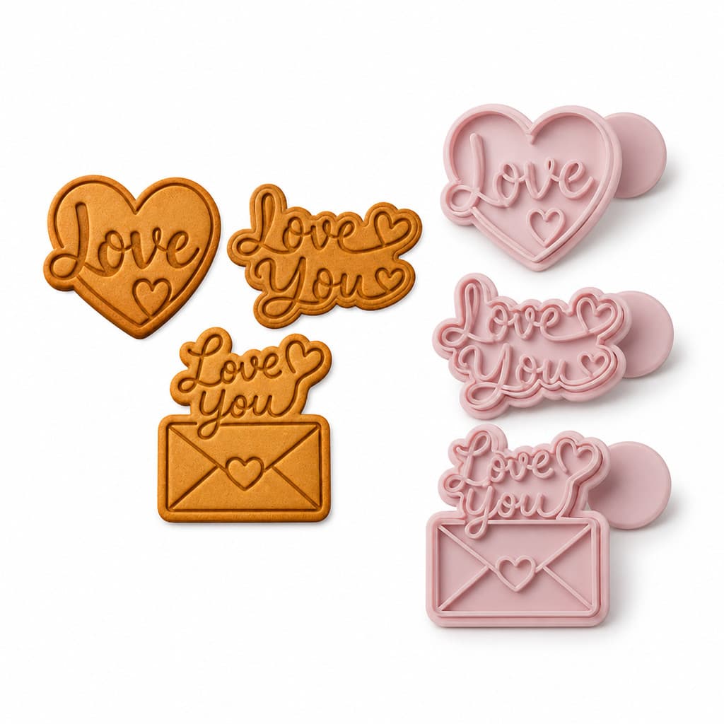 Cortador de Biscoito Love em 3 modelos