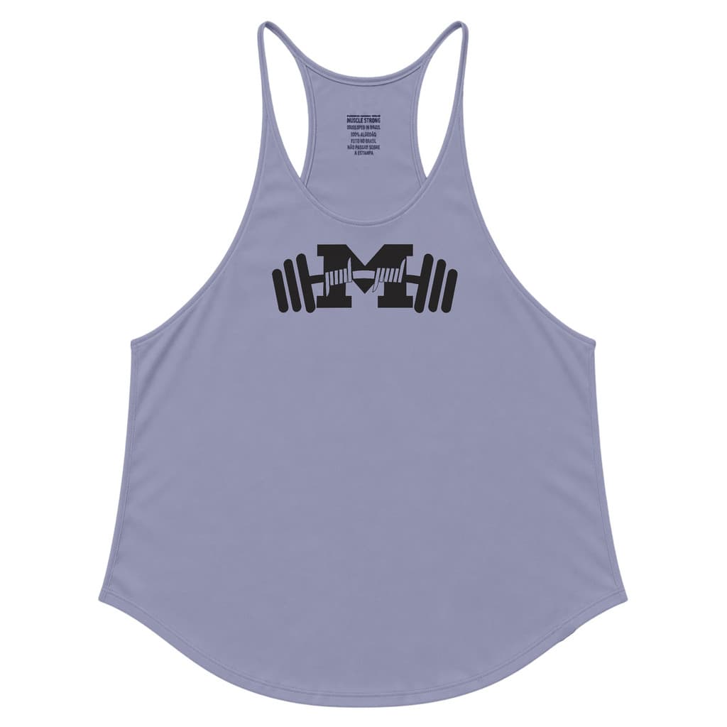 Regata Cavada Muscle Strong Cinza Logo