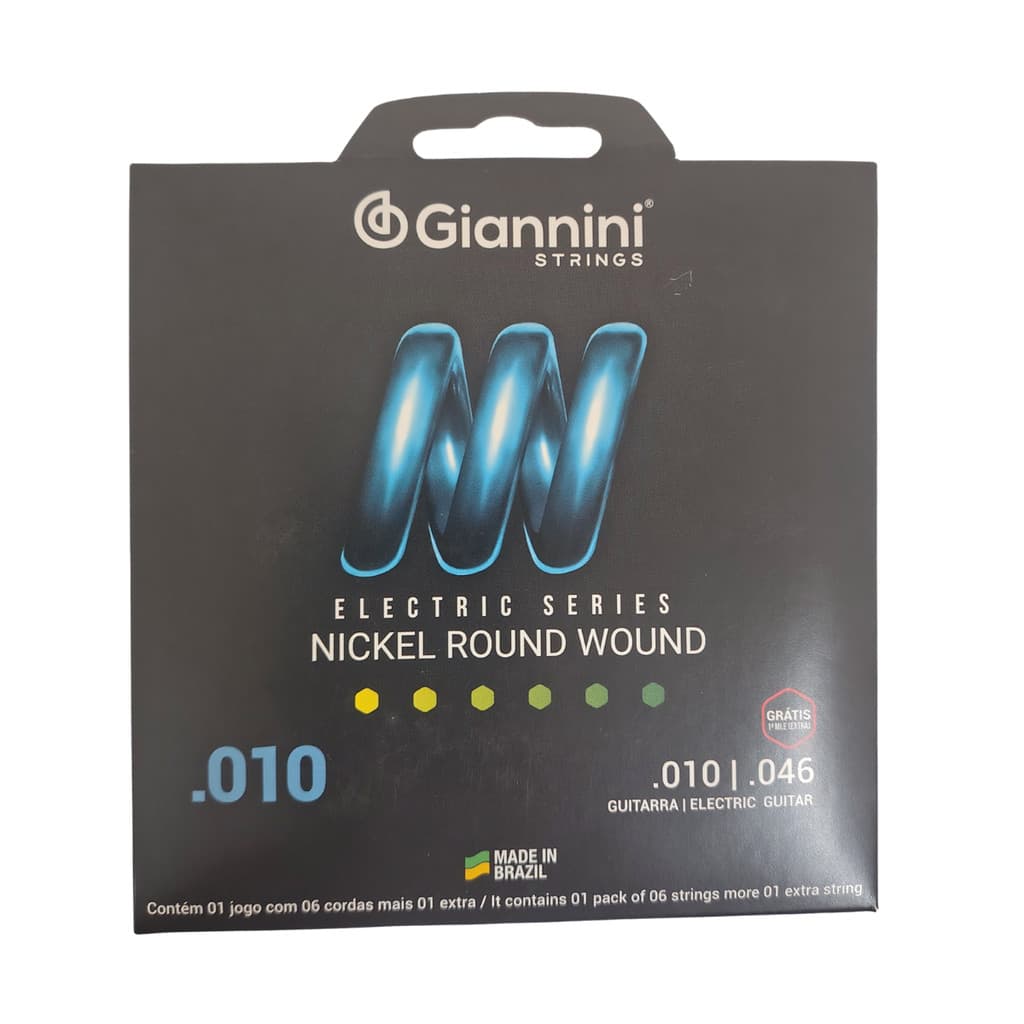 Encordoamento .010 p/ Guitarra - Giannini Electric Series - GEEGST10