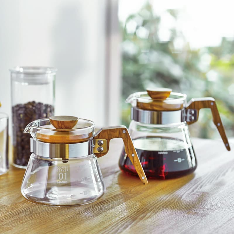 [Loja principal] HARIO Hand Brew Cafeteira Doméstica Resistente ao Calor Pote de Compartilhamento de Vidro Tampa de Alça