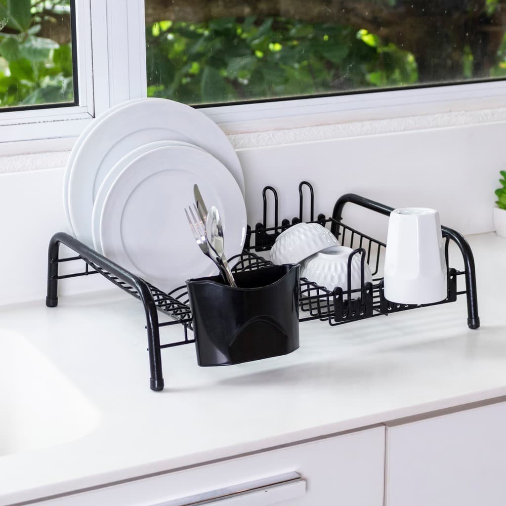 Escorredor Preto De Louça Londres Porta Premium Cozinha Promoção Preto Luxo