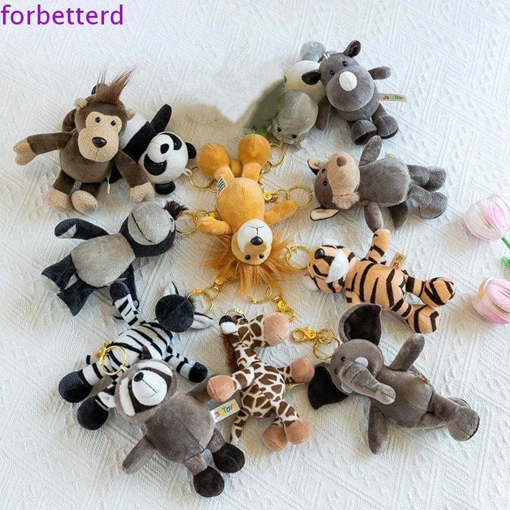 Chaveiro De Pelúcia Animal FORBETTERD , Pingente De Floresta Lobo Hipopótamo , | Girafa