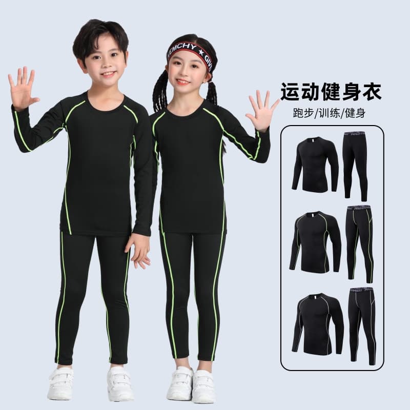 Calças justas infantis roupas de treinamento meninos ternos esportivos de verão roupas de fundo basquete futebol roupas