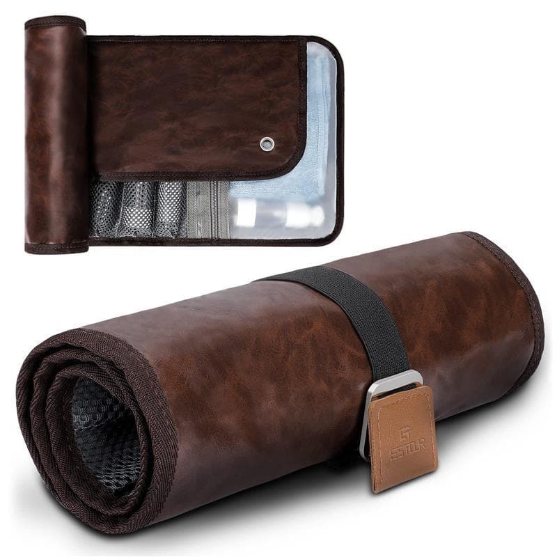 Saco de lavagem masculino novo estilo pronto estoque barbear escova de dentes limpeza armazenamento rolo saco viagem cui