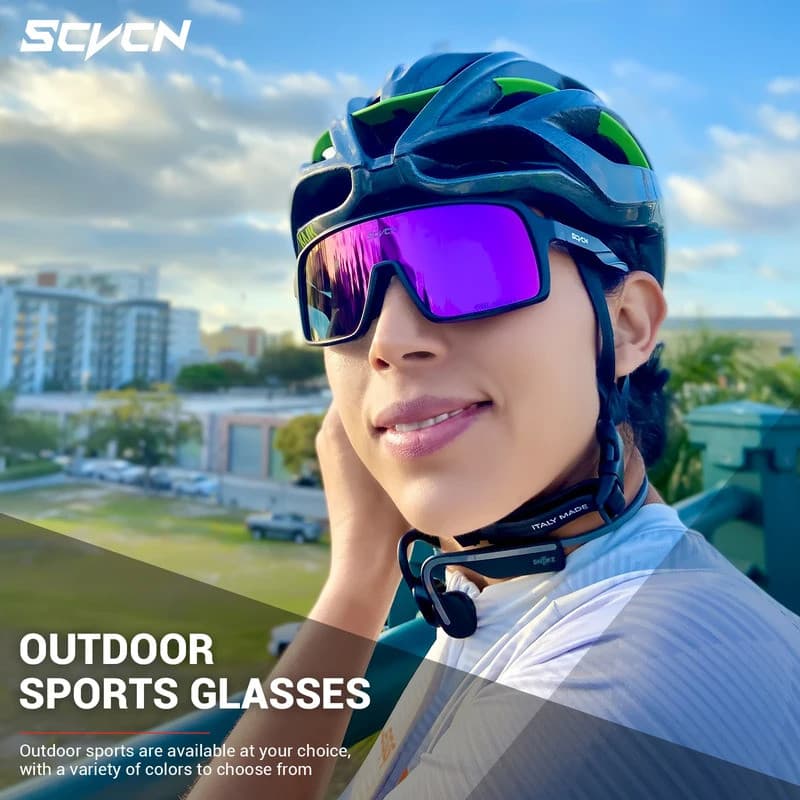 Óculos de Sol Polarizados e Fotocromáticos SCVCN UV400 Unissex, para Ciclismo MTB e Bicicleta de Estrada