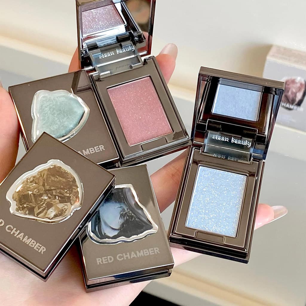 R RC Zhuzhan Multiuso Rosa Vento Dormir Areia Sono Kasumi Cristal Sombra Paleta Monocromática de Alto Brilho