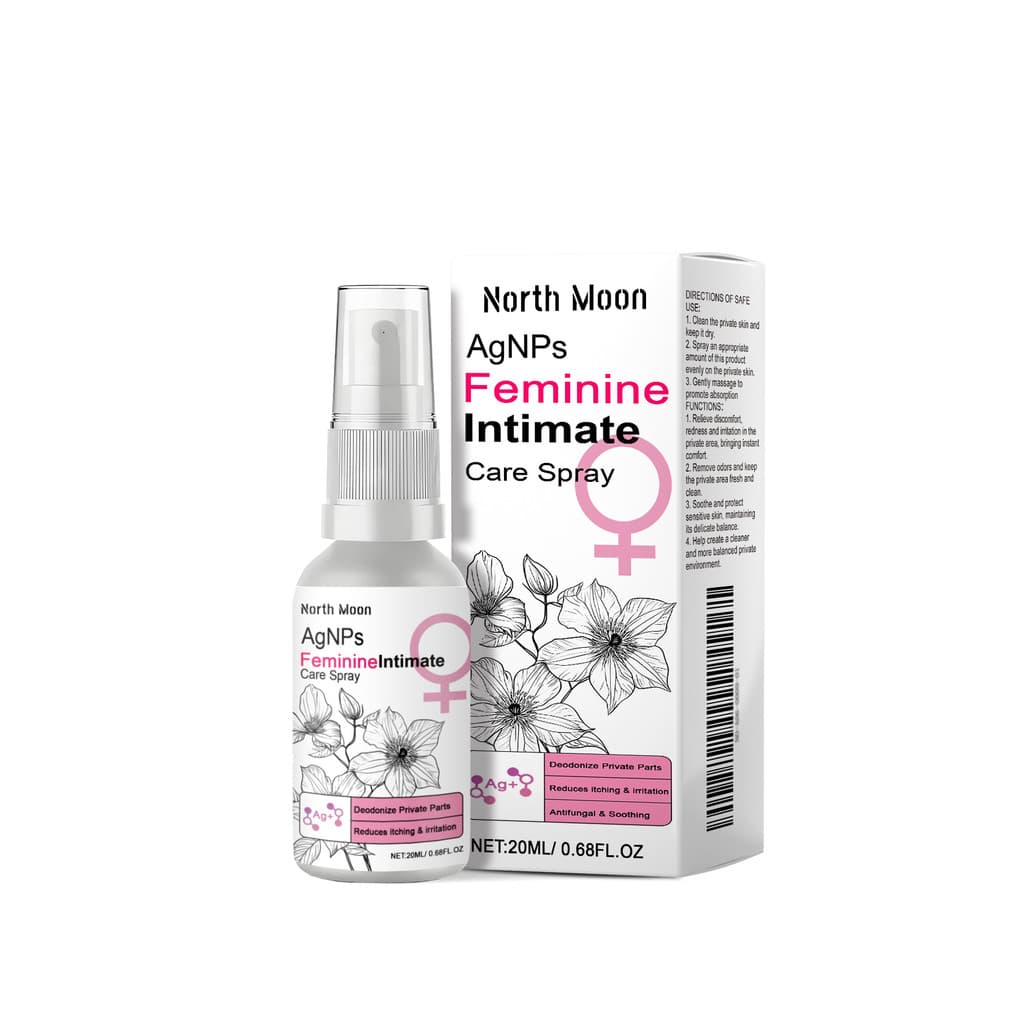 North Moon Spray feminino para cuidados com o corpo, limpa suavemente o Odor, spray para cuidados com o corpo feminino