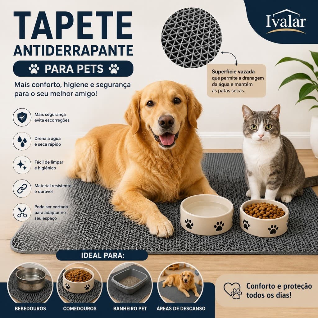 Tapete para pet antiderrapante Higienico