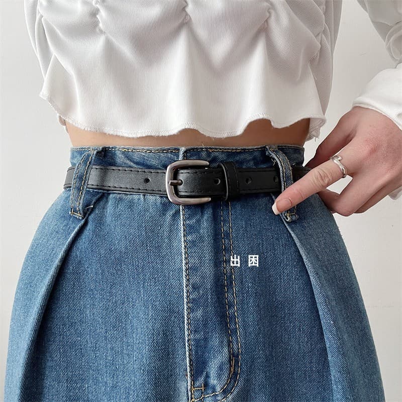 Cintos femininos pretos cintos Jeans femininos All-Match cintos masculinos femininos 2026 novo estilo decoração masculin
